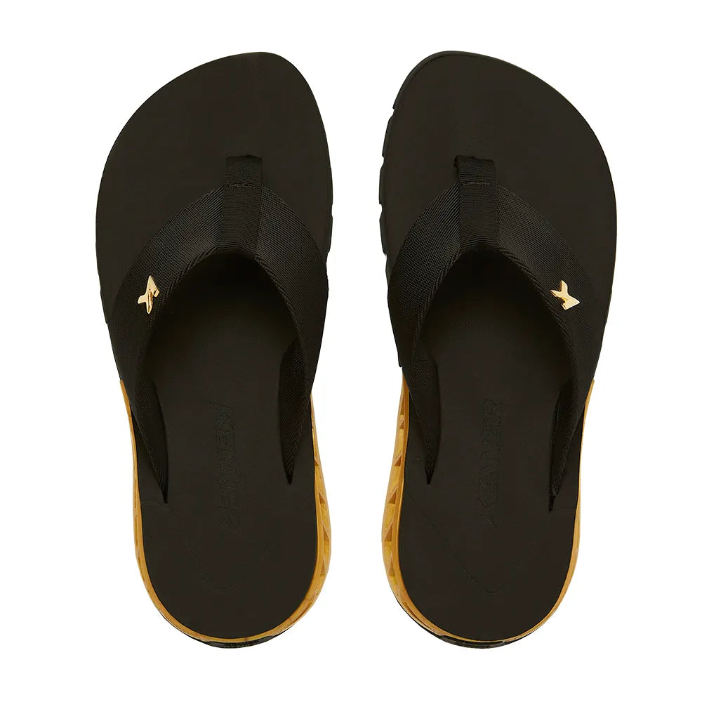 Sandália Kenner Rakka - U1 Preto com Dourado