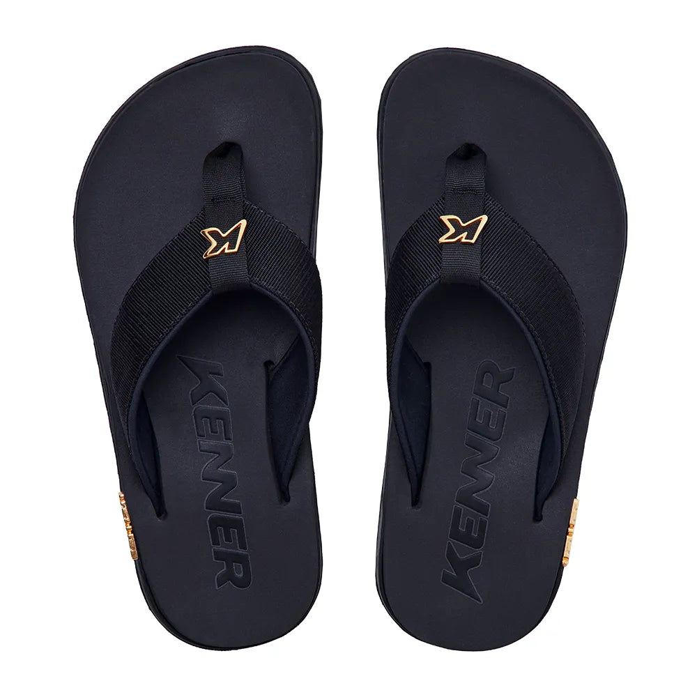 Sandália Kenner Kivah Gold Preto