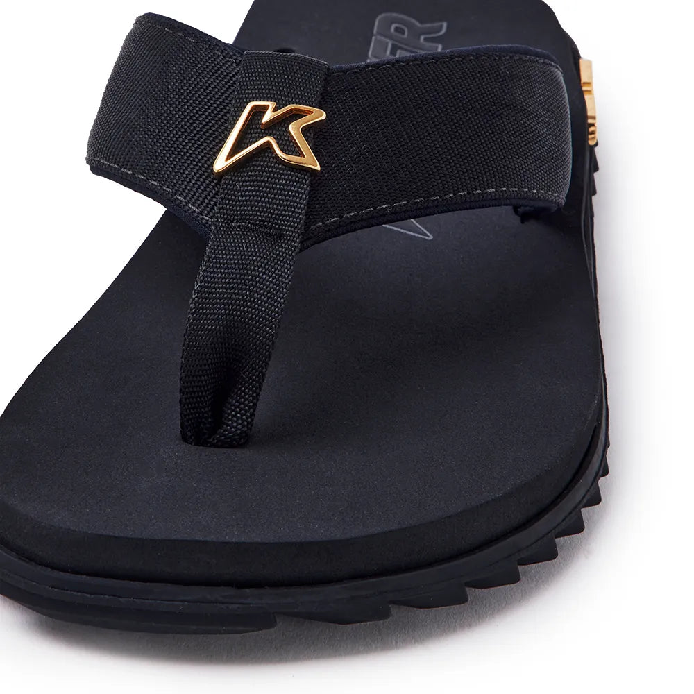 Sandália Kenner Kivah Gold Preto