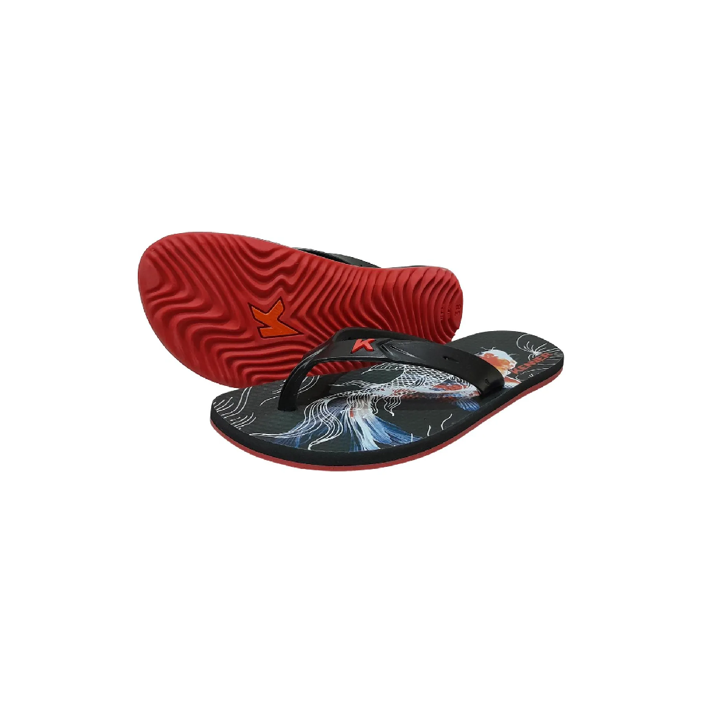 Sandália Kenner Summer Carpa Preto/Vermelho
