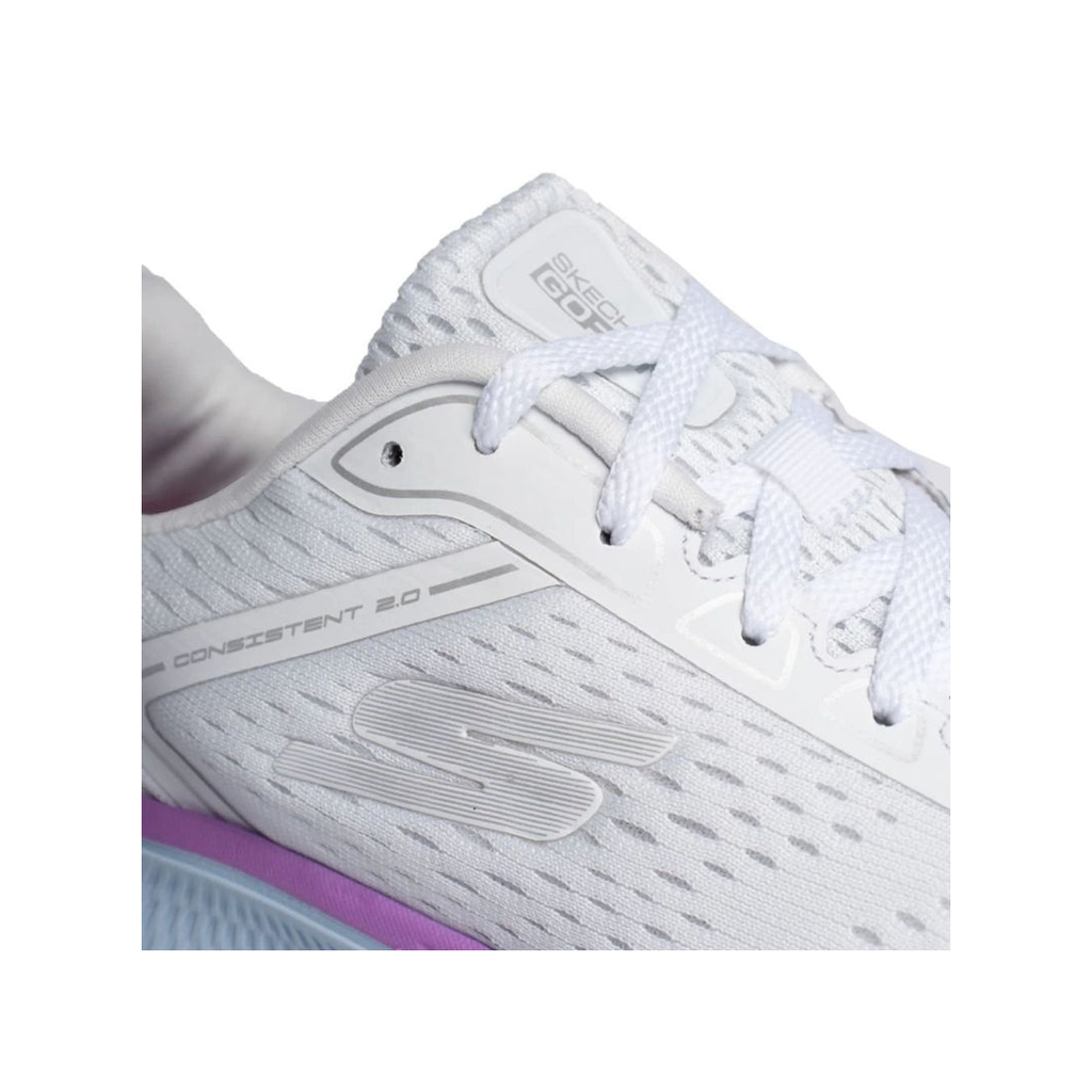 Tênis De Corrida Feminino Skechers Go Run Consistent Mile Marker 2.0 Branco