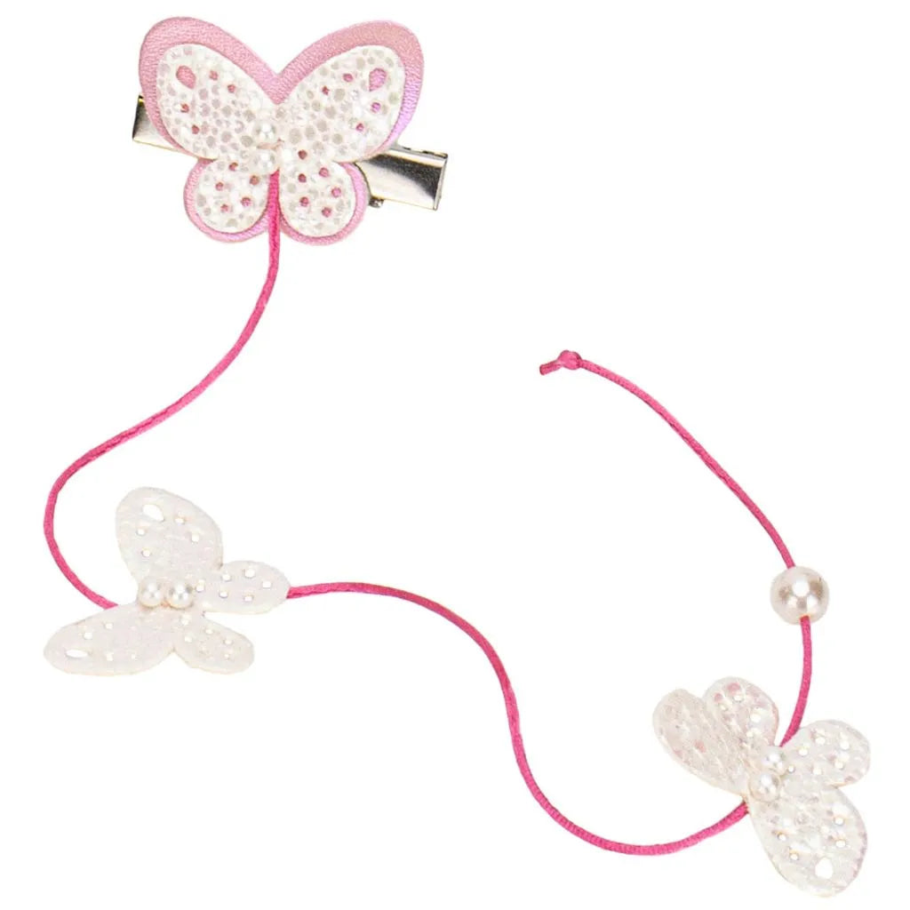 Tênis Infantil Kidy Happy Branco e Rosa com Acessório