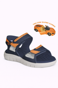 Sandália Kidy Toys Azul Marinho com Laranja + Super Carro de Brinde