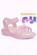 Sandália Infantil Menina Kidy Fly Baby Rosa com Mini Sala de Brinquedo