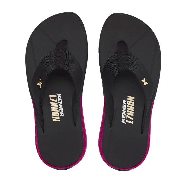 Sandália Kenner L7 Preto/Rosa