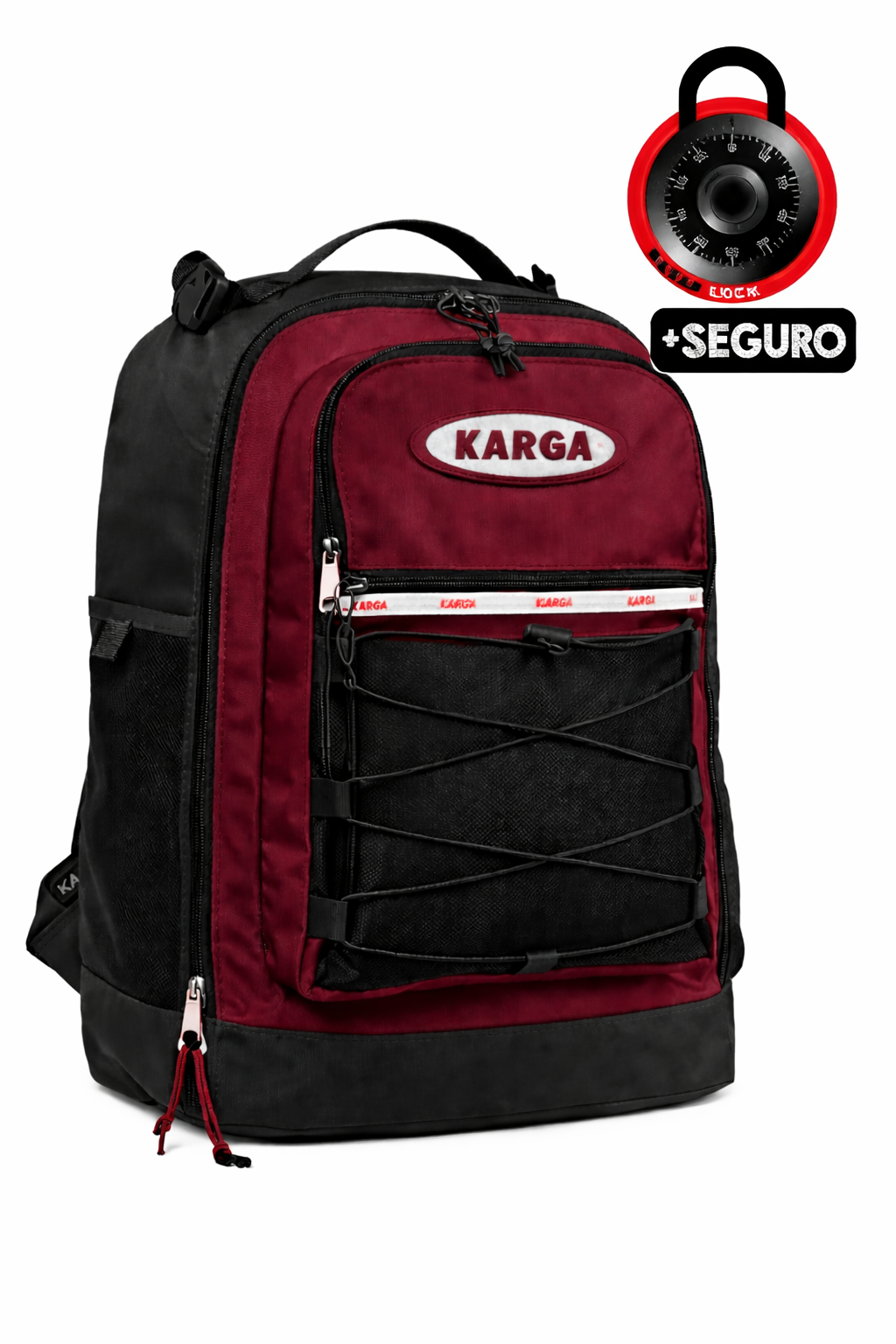 Mochila Karga F2G Lock Vinho 27 Litros