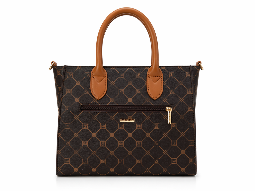 Bolsa Estruturada Rafitthy Monograma Caramelo