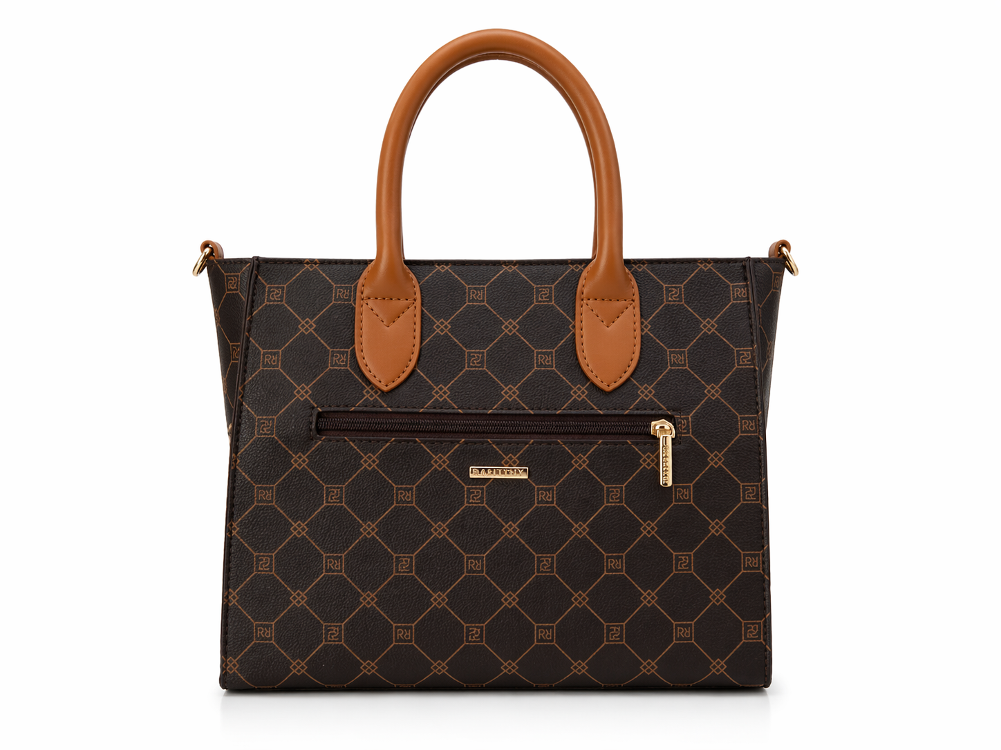 Bolsa Estruturada Rafitthy Monograma Caramelo