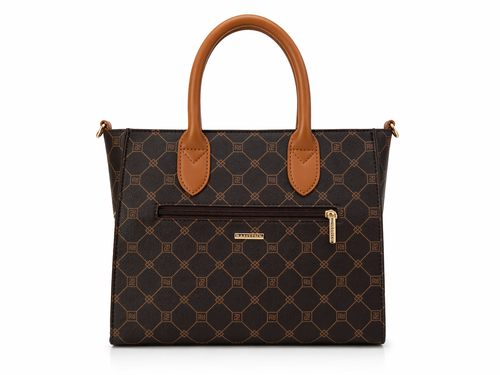 Bolsa Estruturada Rafitthy Monograma Caramelo