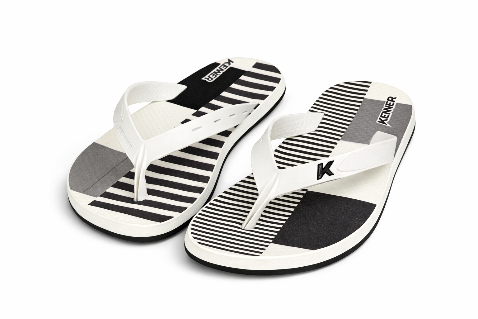 Sandália Kenner Summer Preto/Branco